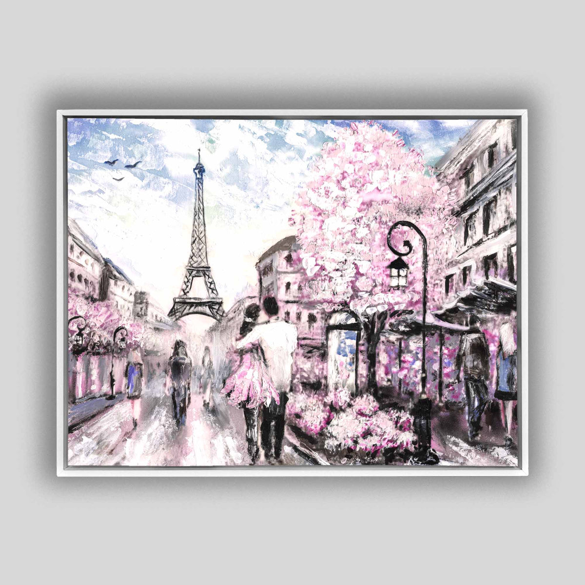 Joli Paris rose - Décoration murale en toile - Art mural