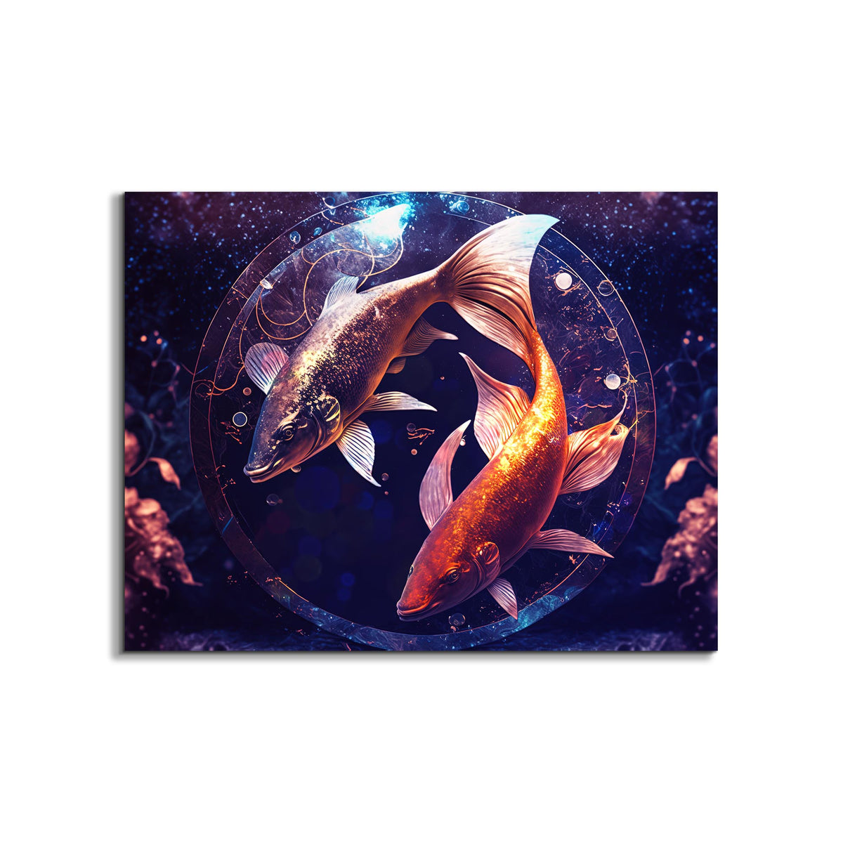 Toile imprimée - Zodiaque Poissons Symbole Poisson - Décoration Murale