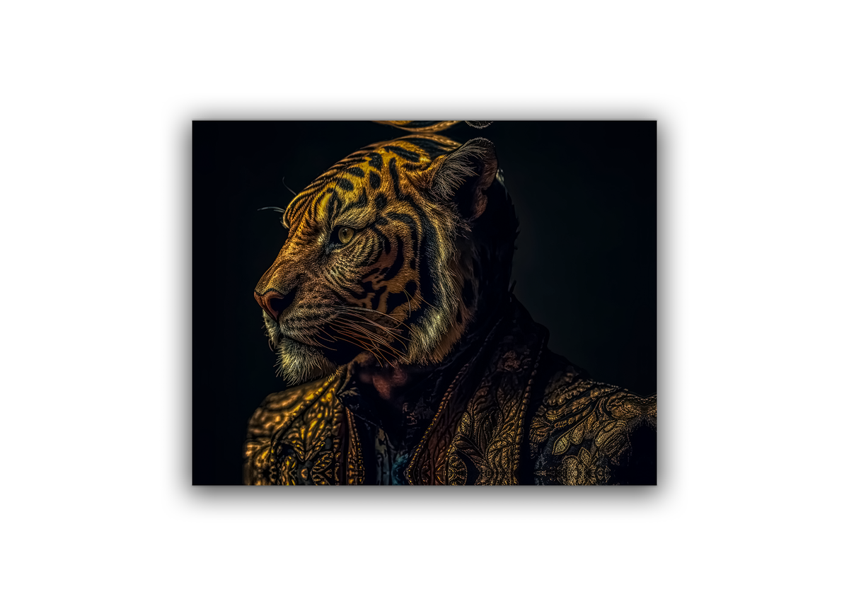 Toile Faune-Tigre Empereur-Art Moderne.