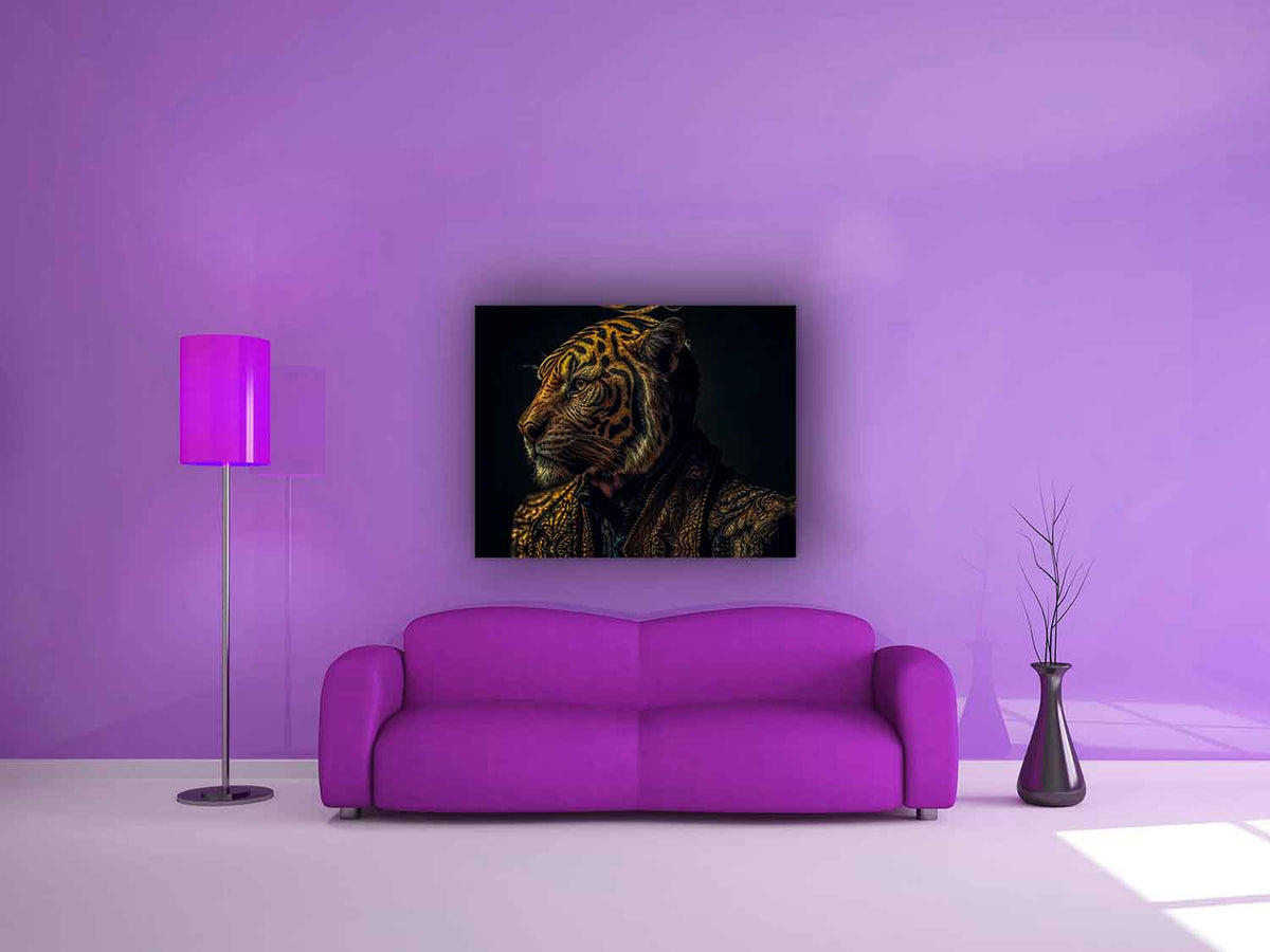 Toile Faune-Tigre Empereur-Art Moderne.