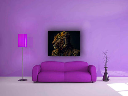 Toile Faune-Tigre Empereur-Art Moderne.