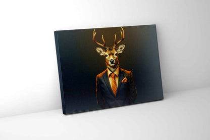 Art mural cerf chef - Art moderne - Toile faune