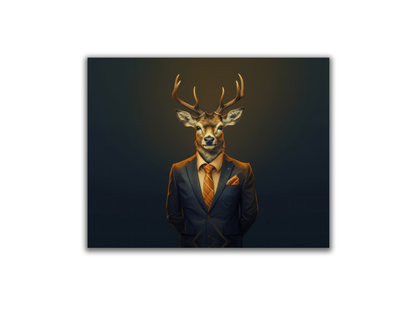 Art mural cerf chef - Art moderne - Toile faune