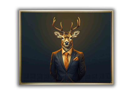 Art mural cerf chef - Art moderne - Toile faune