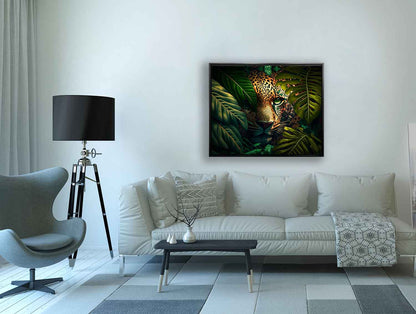 Le léopard dans la vie sauvage - Toile d'art animalier -