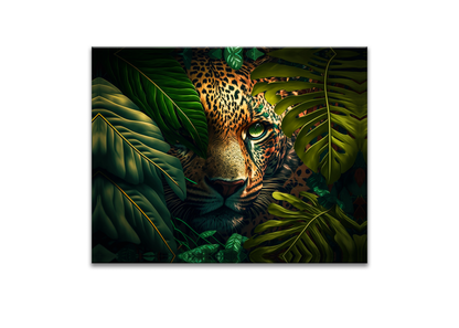 Le léopard dans la vie sauvage - Toile d'art animalier -