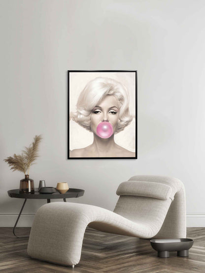 Marilyn en rose - Décoration murale