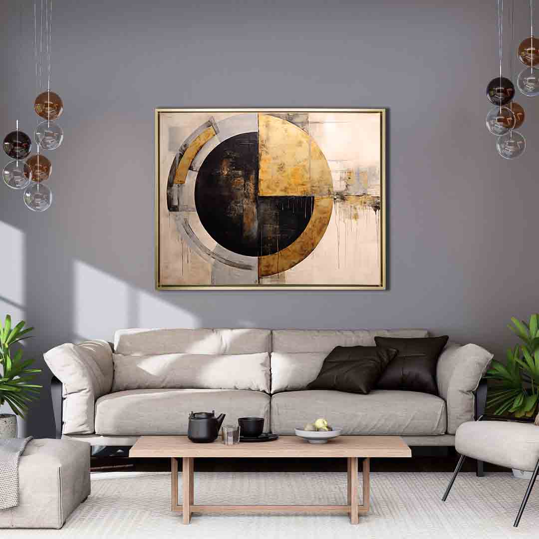 Art mural abstrait Soleil - Impression sur toile - Art moderne
