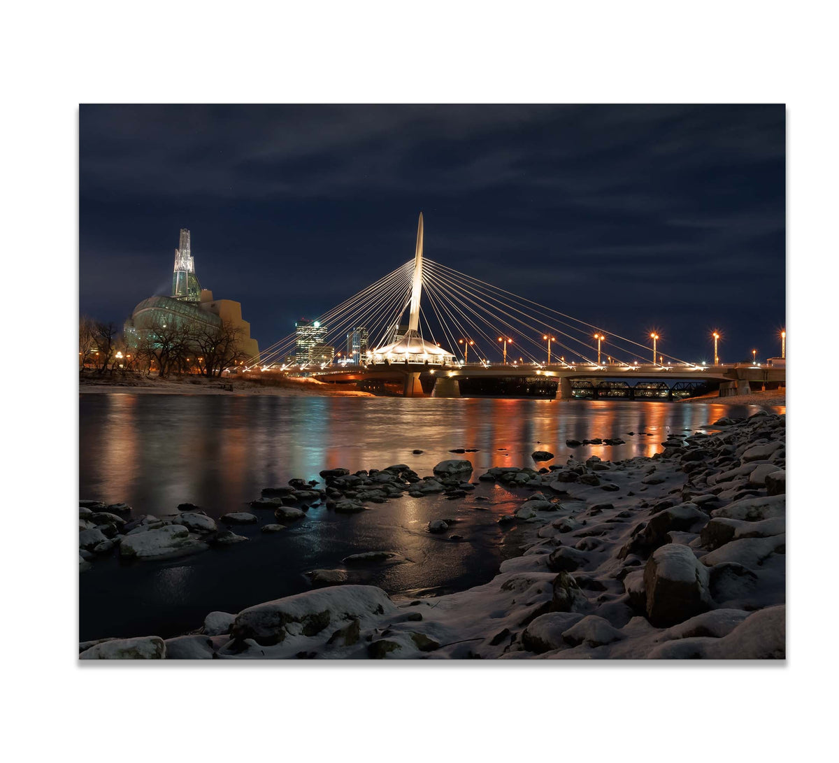 Décoration murale « Skyline de Winnipeg » – Impressions sur toile – Vernis RVB