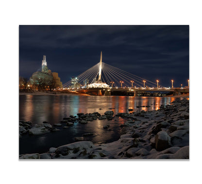 Décoration murale « Skyline de Winnipeg » – Impressions sur toile – Vernis RVB