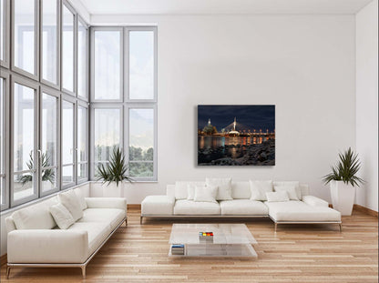 Décoration murale « Skyline de Winnipeg » – Impressions sur toile – Vernis RVB