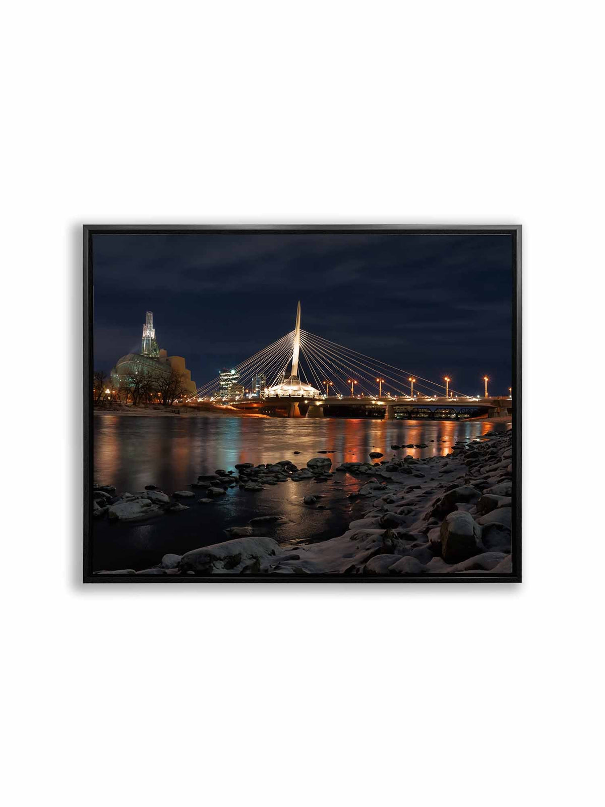 Décoration murale « Skyline de Winnipeg » – Impressions sur toile – Vernis RVB