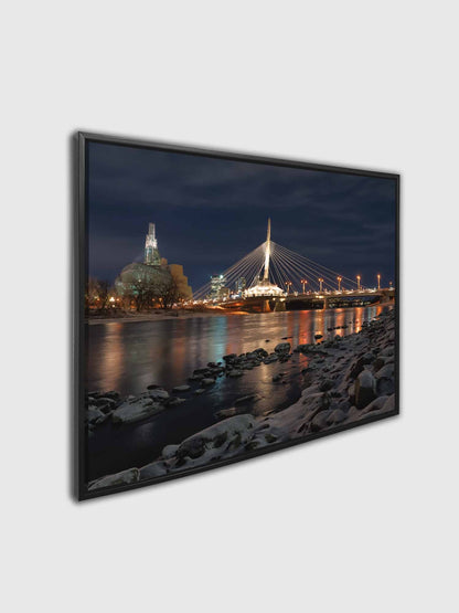 Décoration murale « Skyline de Winnipeg » – Impressions sur toile – Vernis RVB