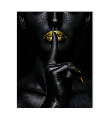 Noir Or-Abstract Gold and Black Wall art- Fine Art