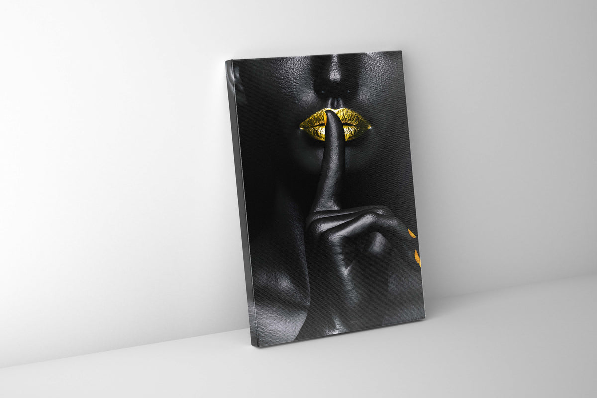 Noir Or-Abstract Gold and Black Wall art- Fine Art