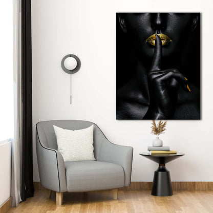 Noir Or-Abstract Gold and Black Wall art- Fine Art