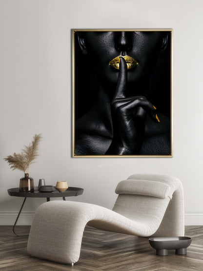 Noir Or-Abstract Gold and Black Wall art- Fine Art