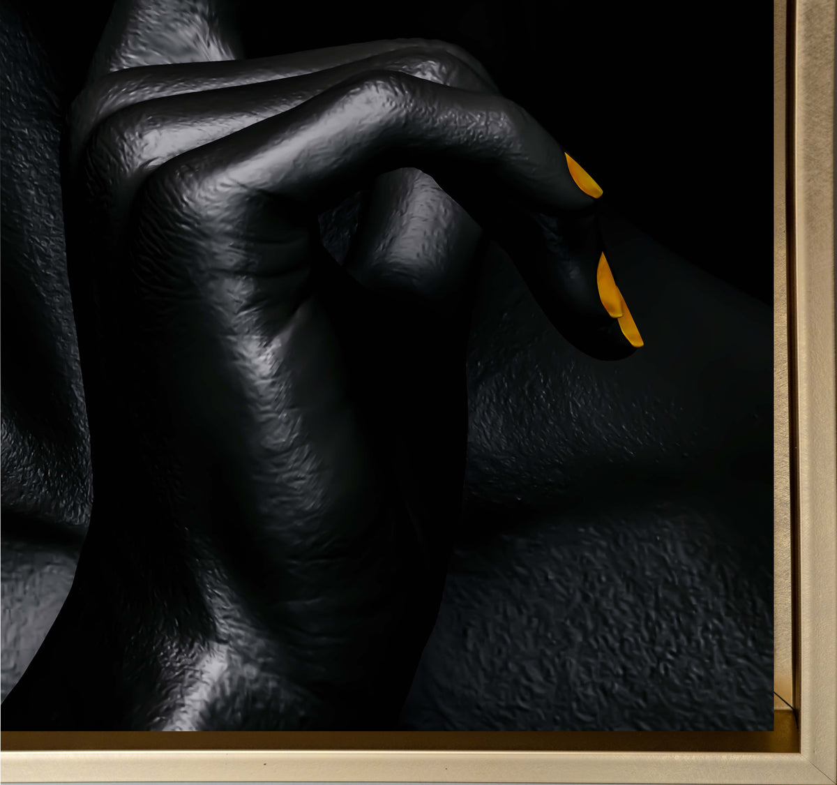Noir Or-Abstract Gold and Black Wall art- Fine Art