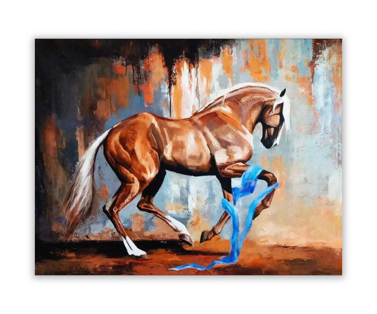 Art mural-Cheval cabré-Décoration murale