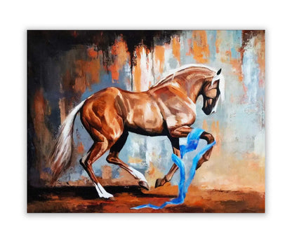 Art mural-Cheval cabré-Décoration murale