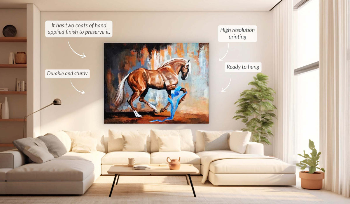 Art mural-Cheval cabré-Décoration murale