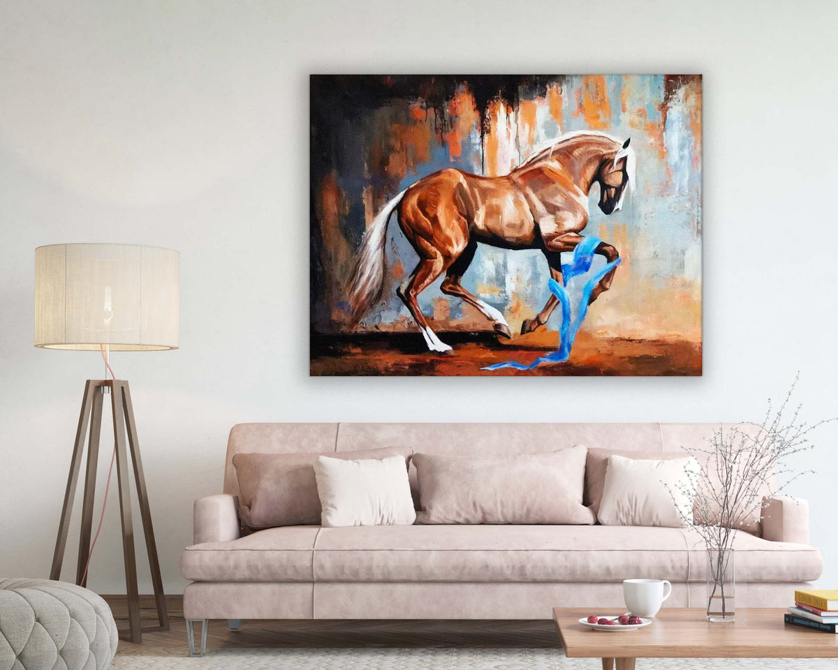 Art mural-Cheval cabré-Décoration murale