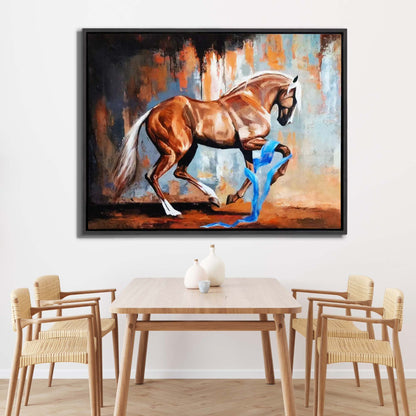 Art mural-Cheval cabré-Décoration murale