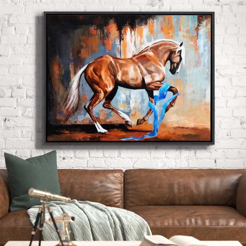 Art mural-Cheval cabré-Décoration murale