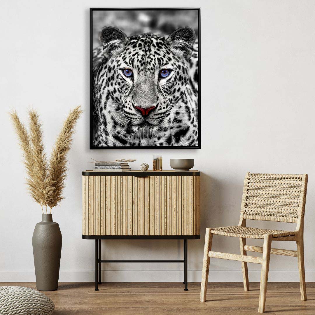 Décoration murale-Tigre blanc aux yeux bleus- Décoration sur le thème de la faune et la flore