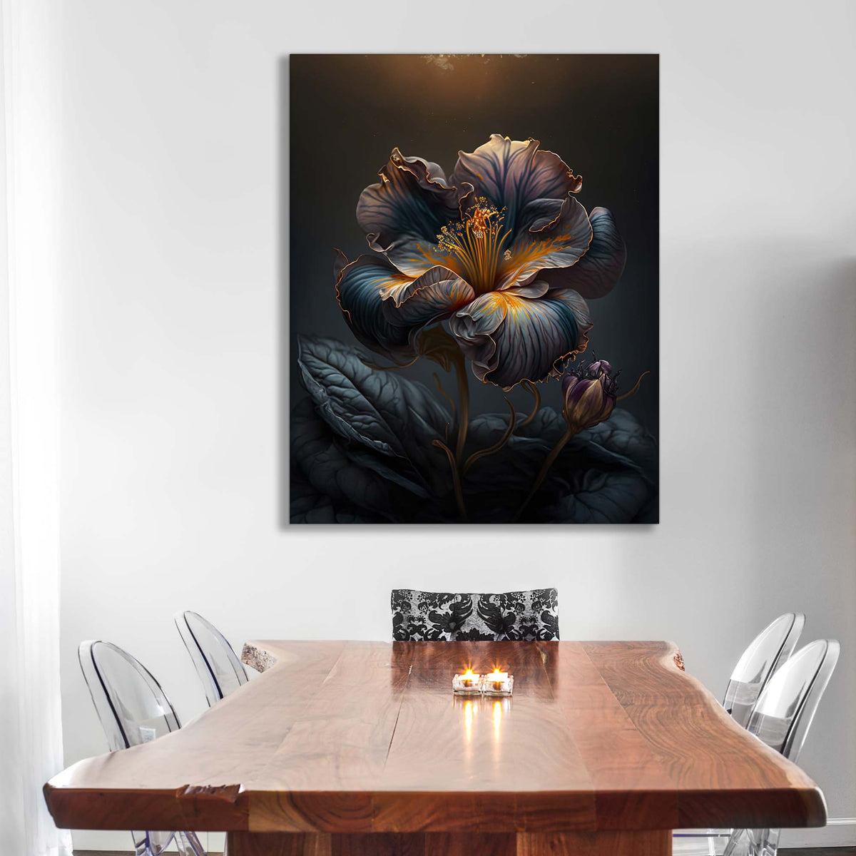 Art floral - Art mural fin et moderne - Impressions botaniques murales