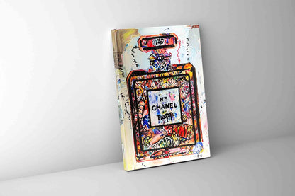 Old Faithful Perfume Bottle Pop Art Canvas Wall Art | 35 × 47 inches