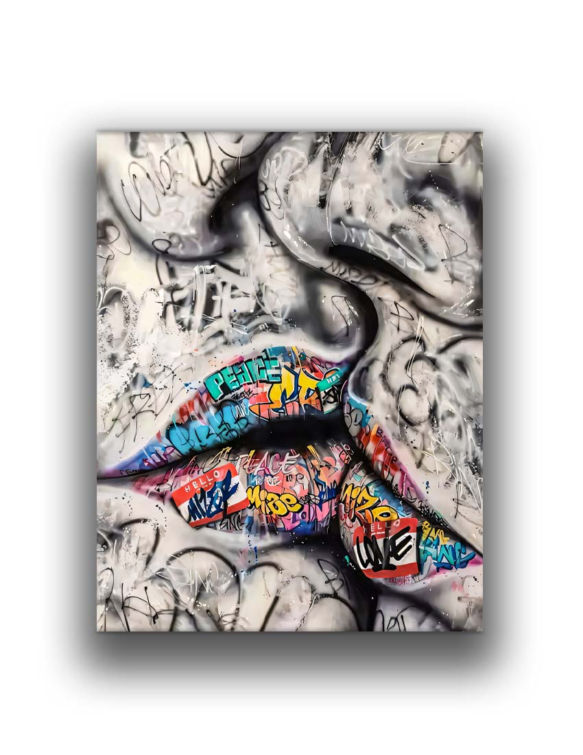 Art mural Le Baiser 2024, 91 x 122 cm