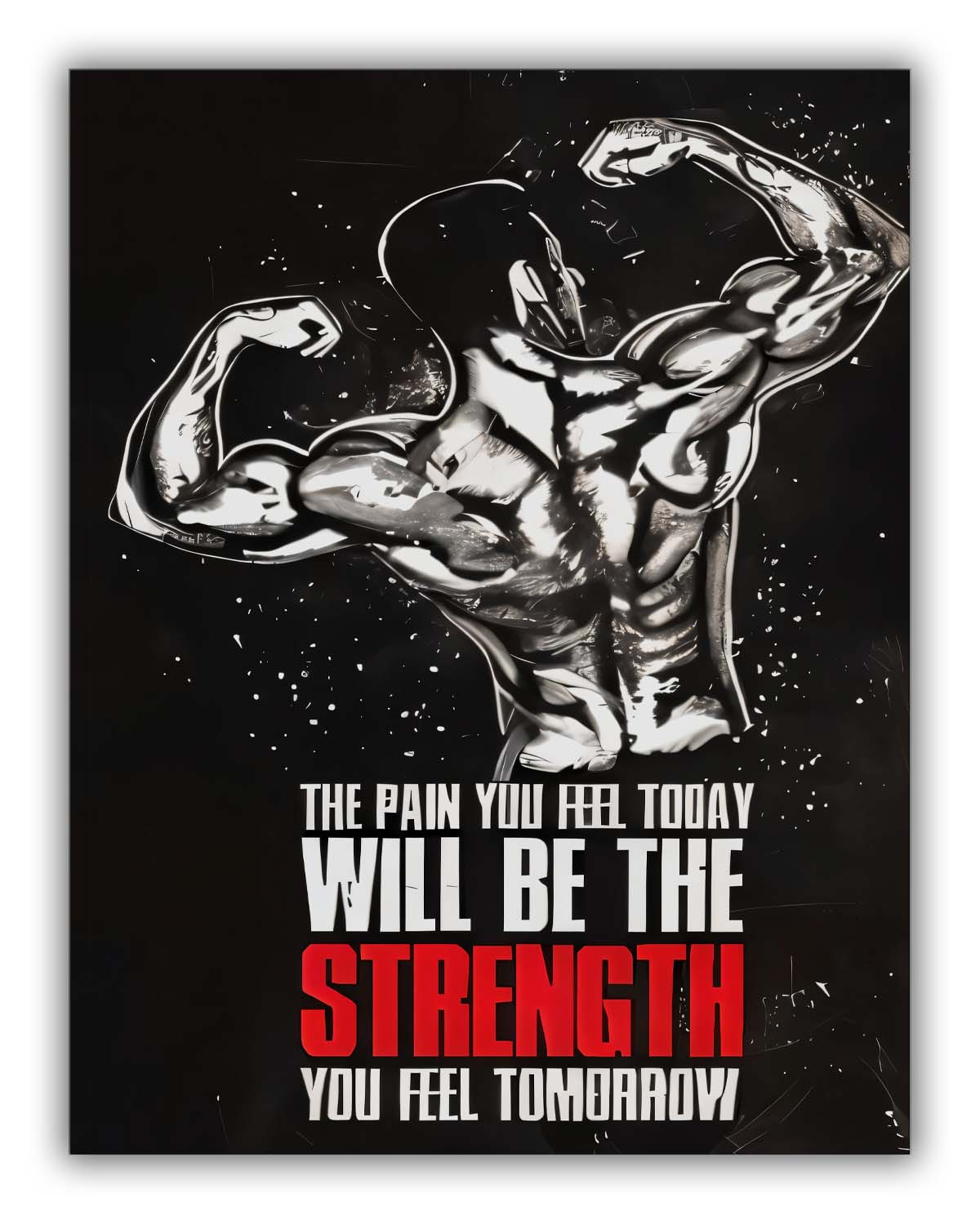 Bodybuilding Inspiration I Gym Canvas Wall Art | 35 × 47 inches