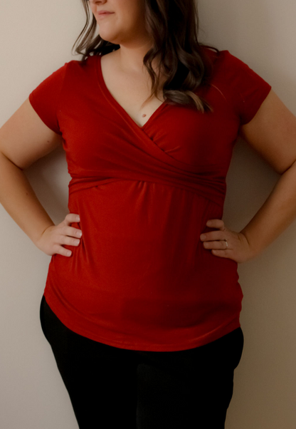 Crossover Maternity and Nursing Tee Shirt