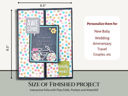 CrafTreat Scrapbook Blanks - Gate Fold Folio - Black Color
