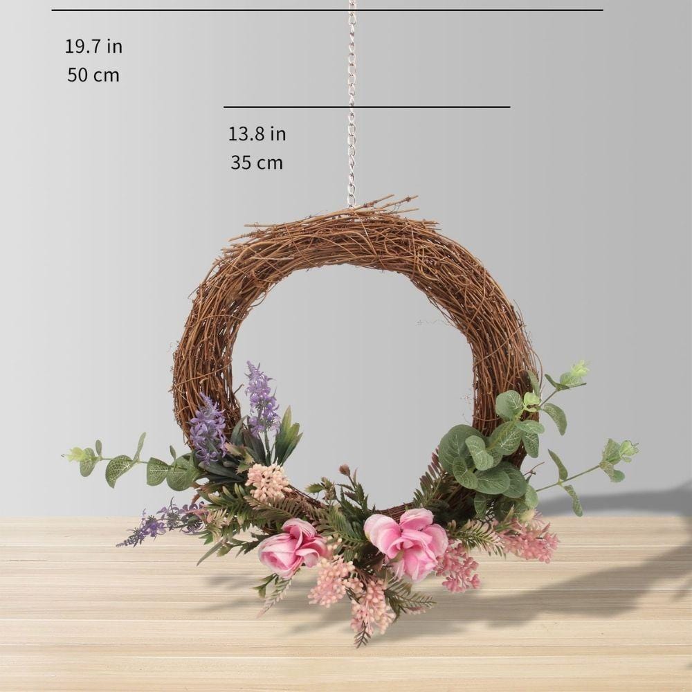 Couronne florale artificielle Rosalie 50 cm