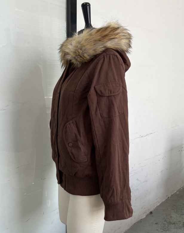 Women's American Retro Hooded Short Jacket