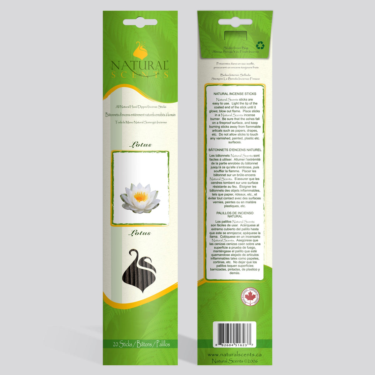 Natural Scents Lotus Incense Sticks