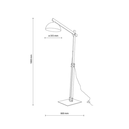 OSLO White Scandinavian Floor Lamp for Living Room & Office (Clearance)