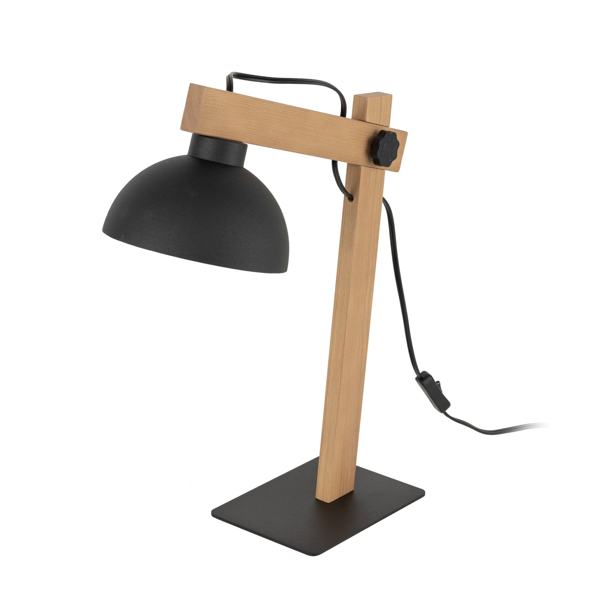 OSLO Black Scandinavian Table Lamp for Bedroom & Nightstand