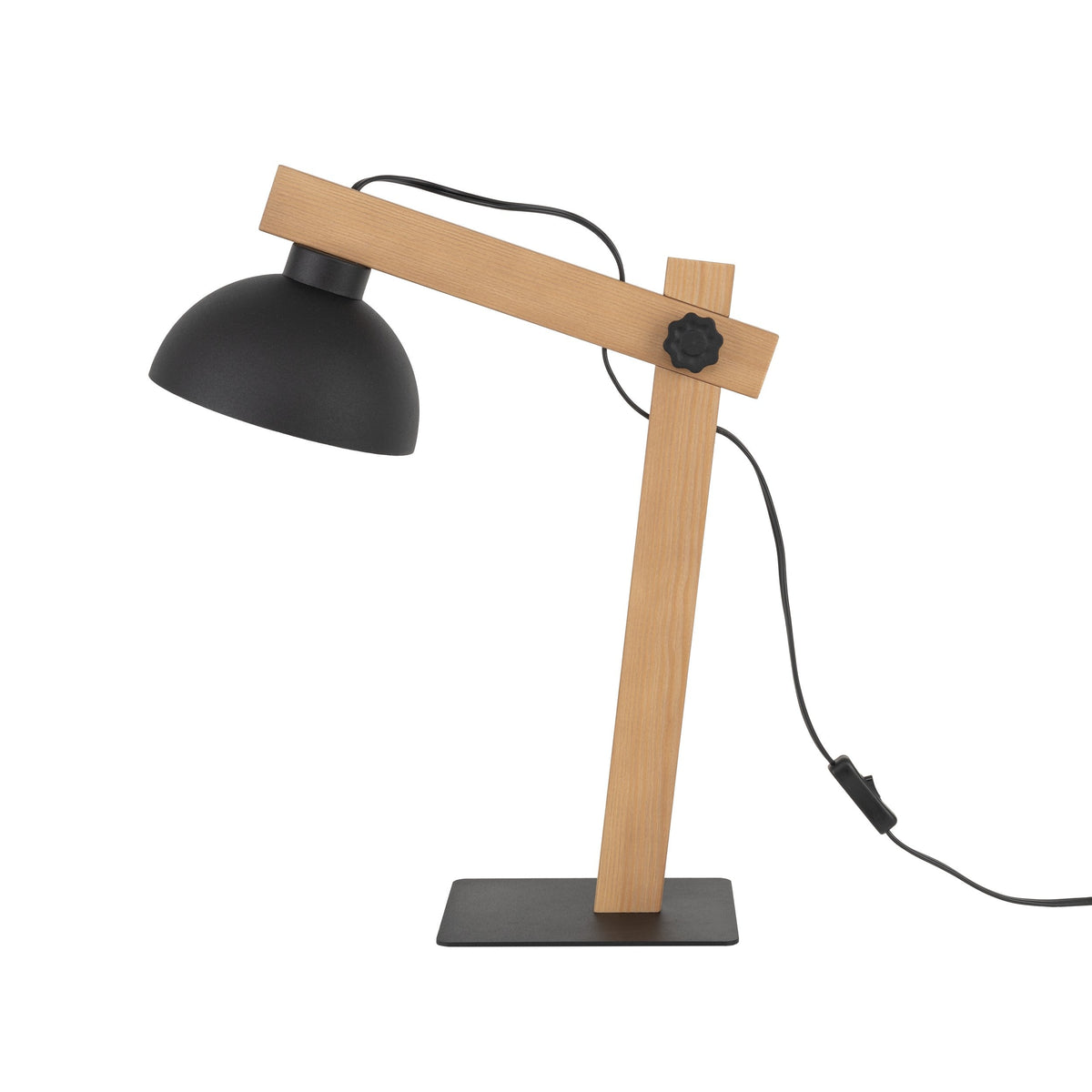 OSLO Black Scandinavian Table Lamp for Bedroom & Nightstand