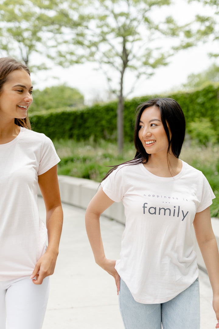 Women's Family Bamboo T-Shirt, Ballet Pink