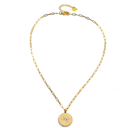 LUNA : Collier pendentif en émail « Star Burst »