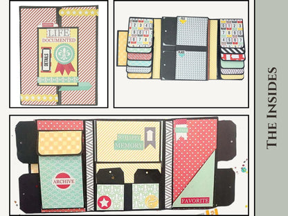 CrafTreat Scrapbook Blanks - Gate Fold Folio - Black Color