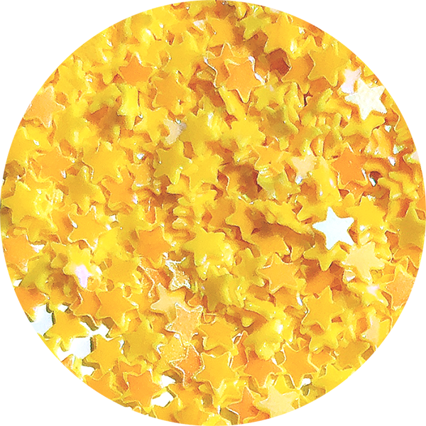 Paillettes étoile jaune à 5 branches