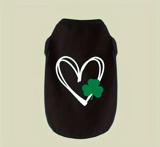 Lucky Heart Tee – Saint Patrick’s Day Dog Tee