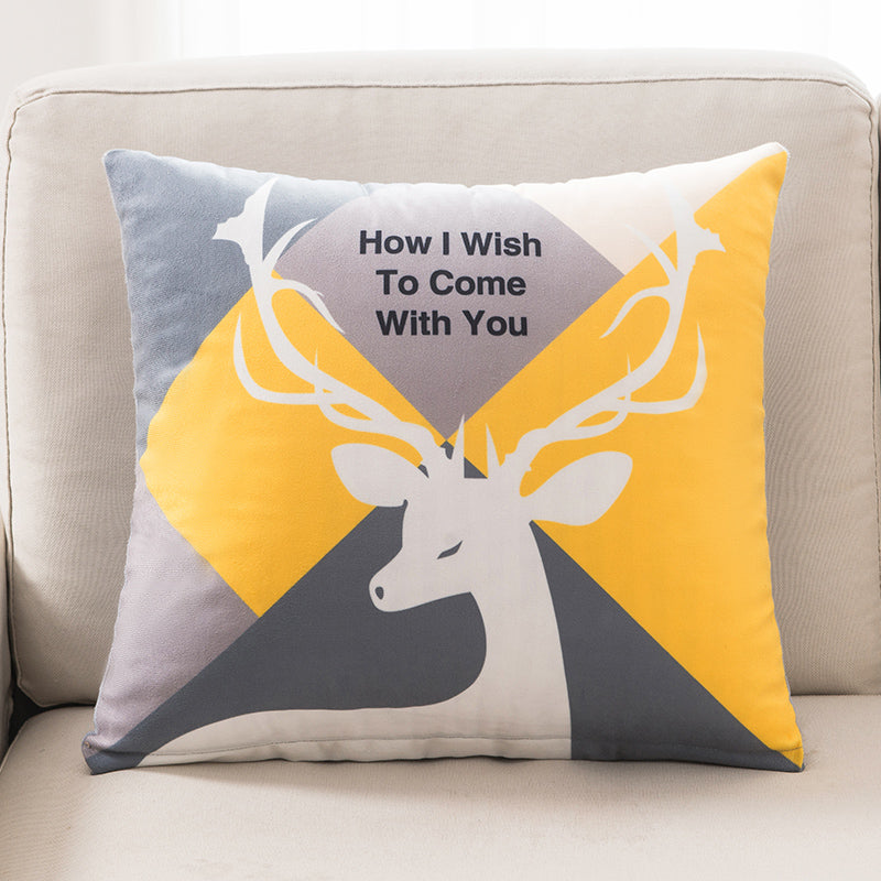 Cute Decorative Throw Pillow – Soft Plush Sofa Cushion for Living Room, Bedroom & Bedside