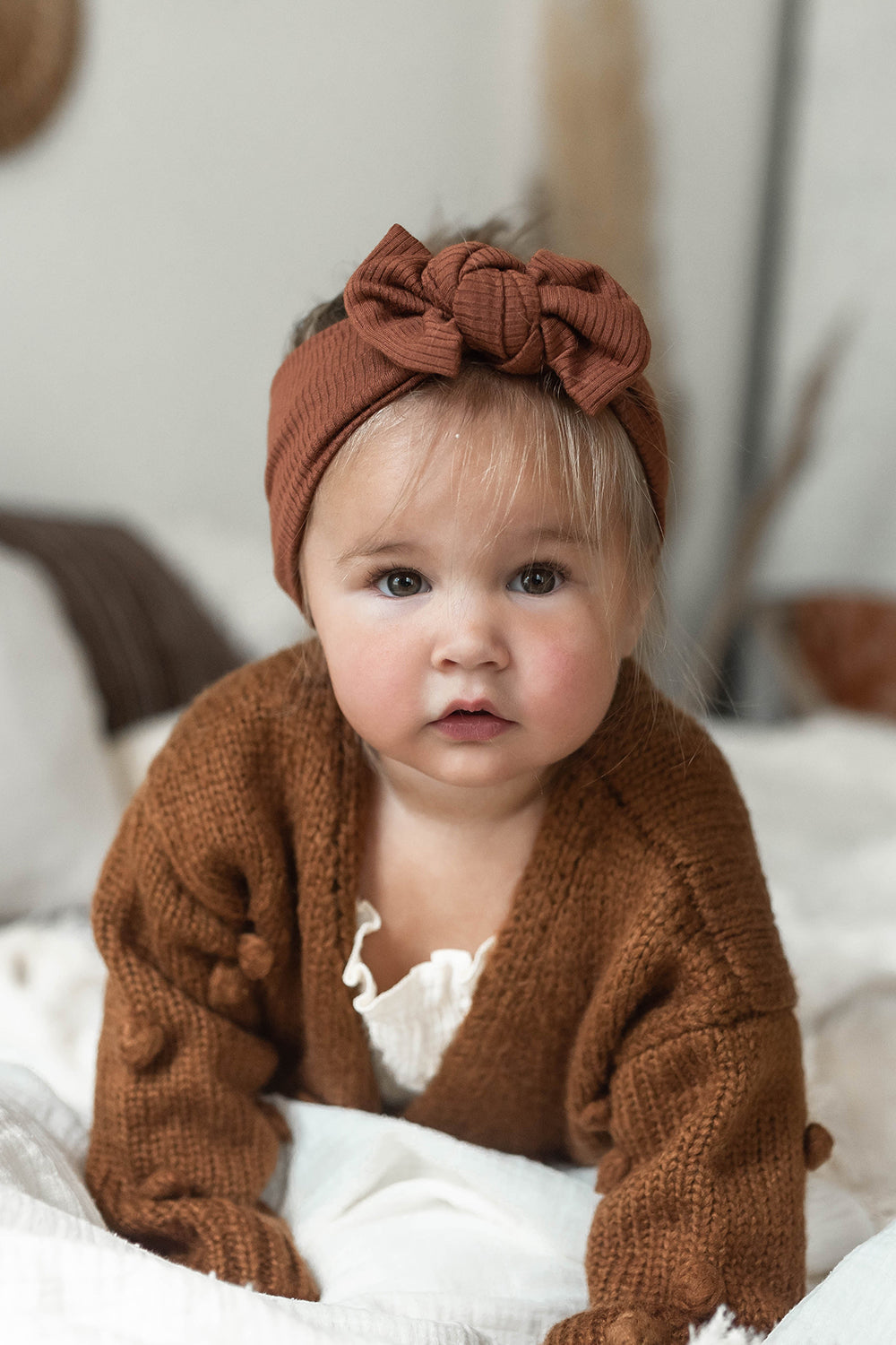 Modal Ribbed Headwrap | Chocolate 0-3 yrs