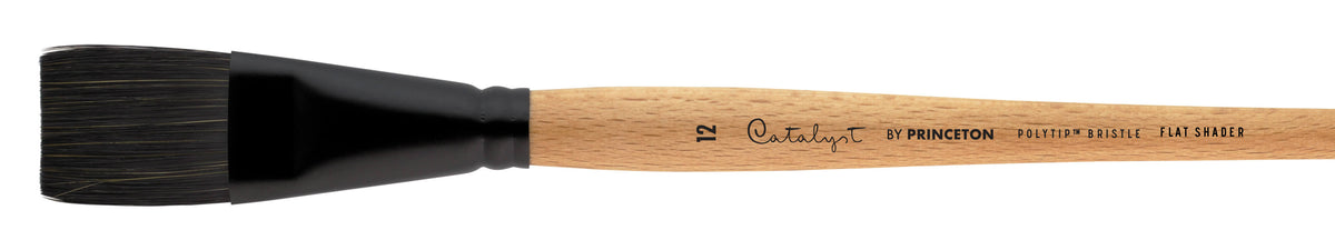Princeton - Catalyst Polytip Best Flagged Synthetic Bristle - Short Handle - Flat Shader