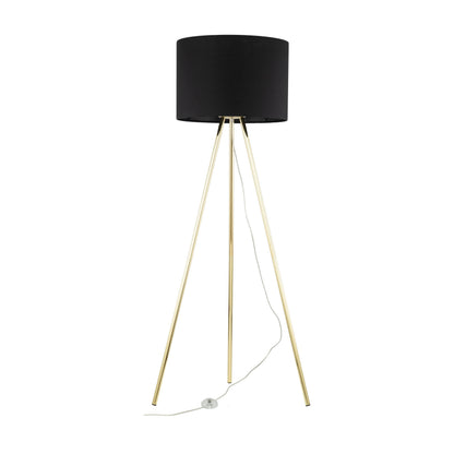 UMBERTO Black Modern Floor Lamp for Living Room & Bedroom (Clearance)